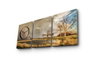 Wallity Reloj de Pared de Lienzo Decorativo 3 Piezas Multicolor